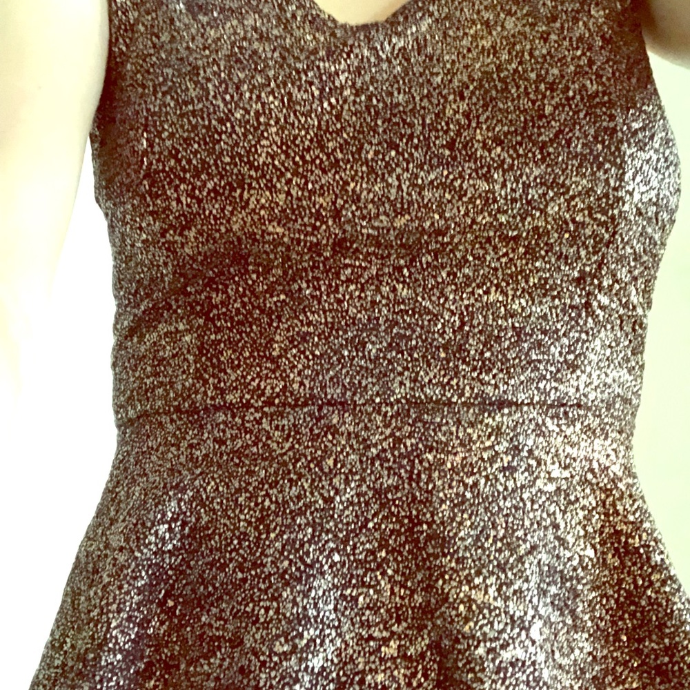 Glam black and gold flutter tank